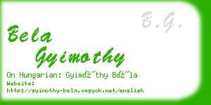 bela gyimothy business card